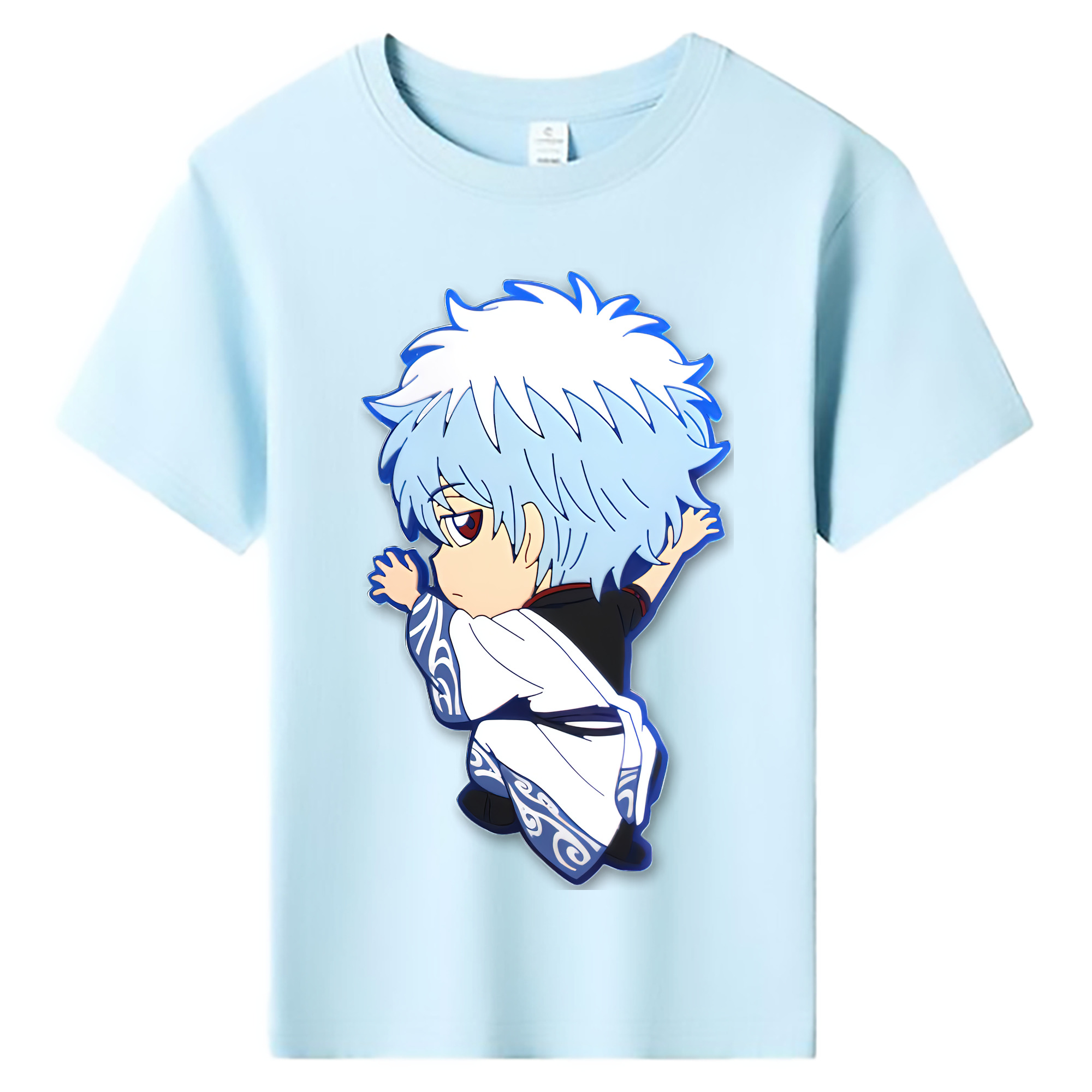 （画像用） ぎんたま 坂田銀時（さかたぎんとき） 神楽 志村新八（しむら しんぱち） GINTAMA Sakata Gintoki Kagura Shimura Shinpachi 綿100％キッズTシャツ（フロントプリント）